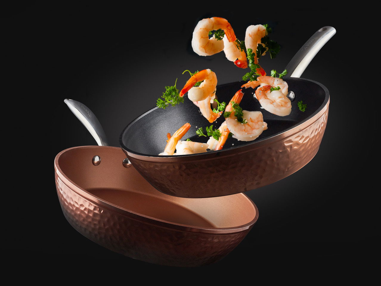 Nepřilnavá pánev STARKE PRO GLOSSY COPPER MĚDĚNÁ 20 cm