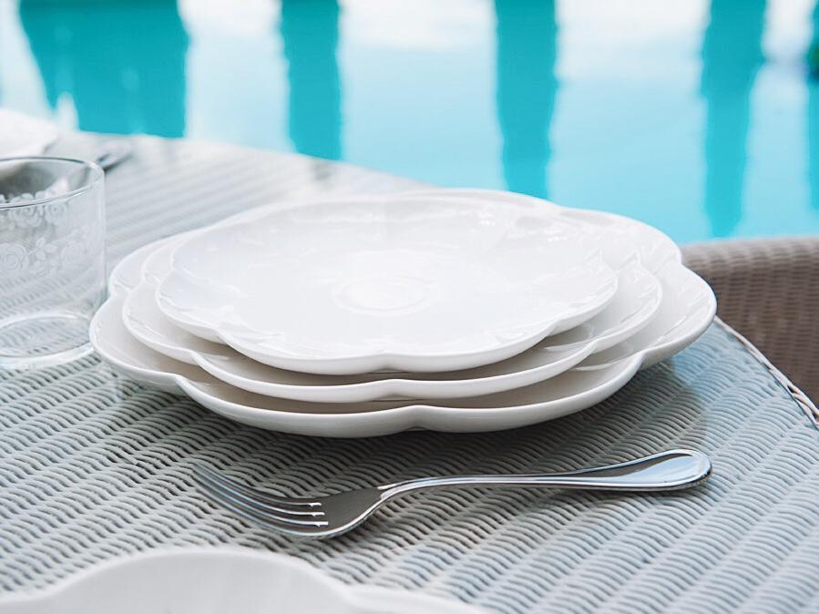 LA PORCELLANA BIANCA Villadeifiori 20 cm 6 szt. - talerze obiadowe głębokie porcelanowe