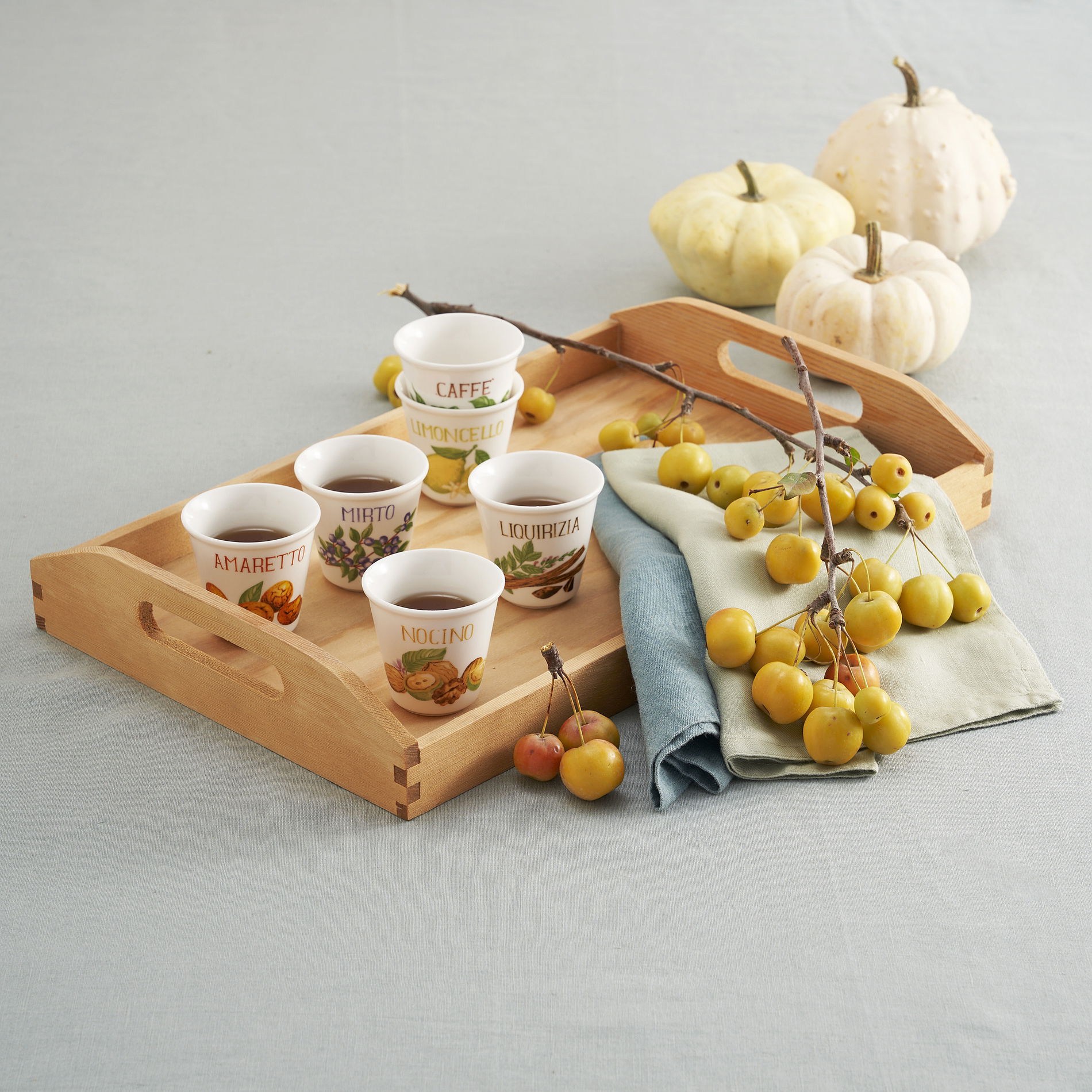 LA PORCELLANA BIANCA Liquorelli Liquirizia 75 ml 6 ks. - porcelánové skleničky na likér