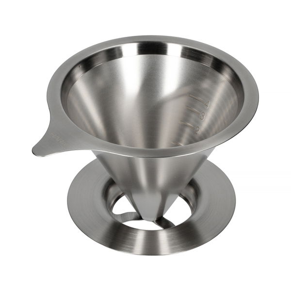 HARIO DRIP V60-01 - nerezový překapávač na kávu s podstavcem