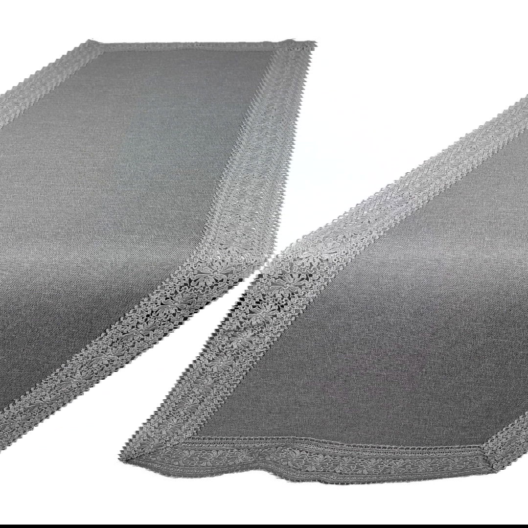 JEDEKA Brava 40 x 110 cm šedý - polyesterový běhoun na stůl