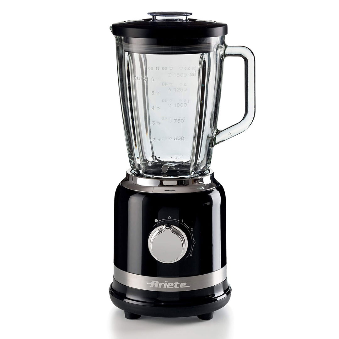 ARIETE Glass Moderna 09 585/02 1000 W czarny - blender kuchenny kielichowy szklany