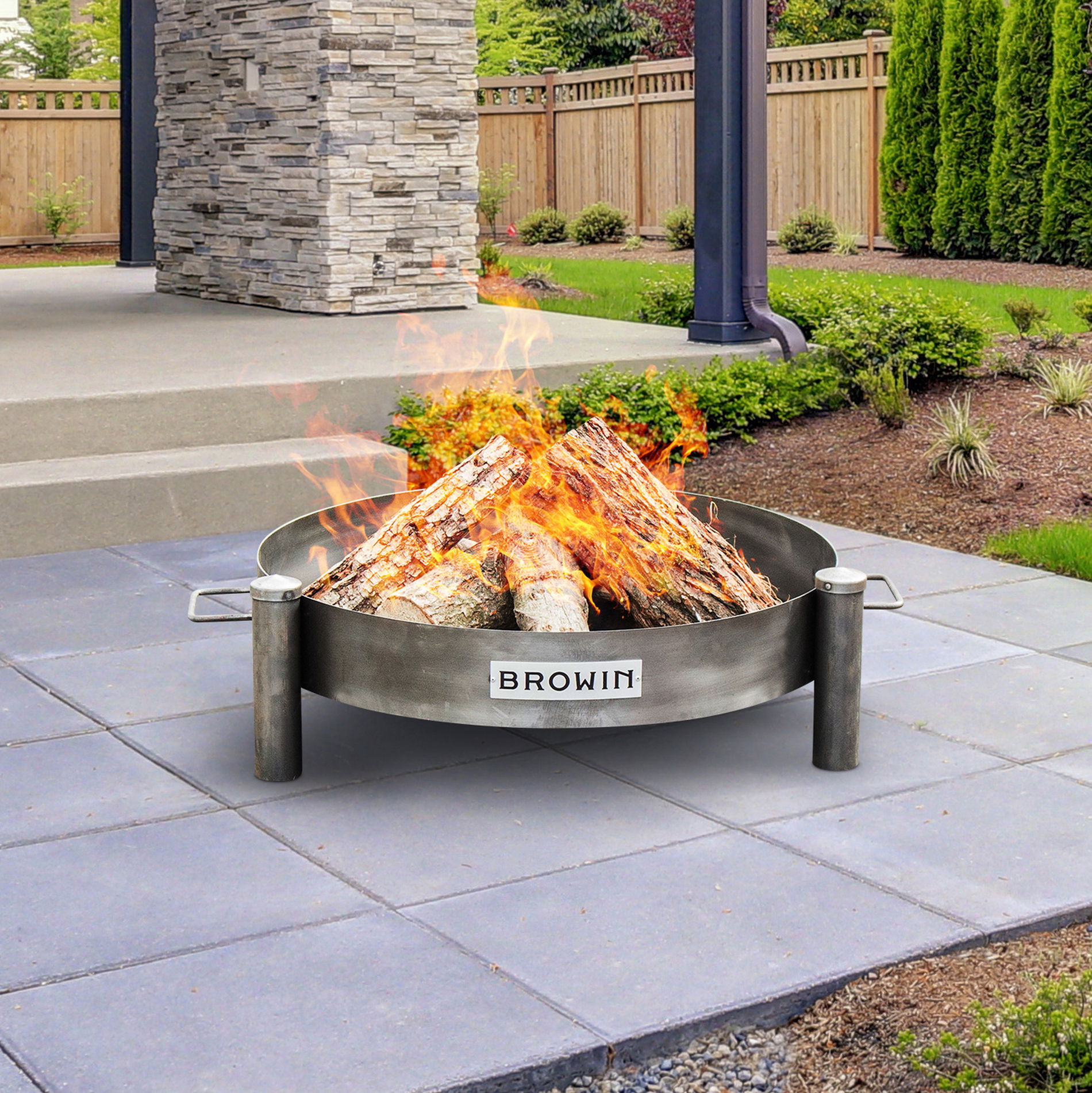 BROWIN Garden Steel 80 cm - záhradný oheň z ocele
