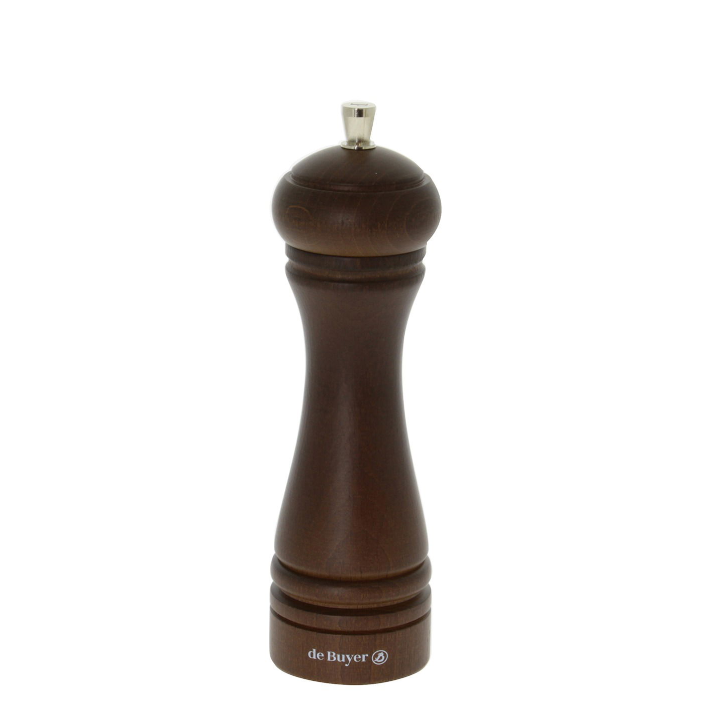 DE BUYER Java 18 cm ciemnobrązowy - młynek do soli drewniany ręczny