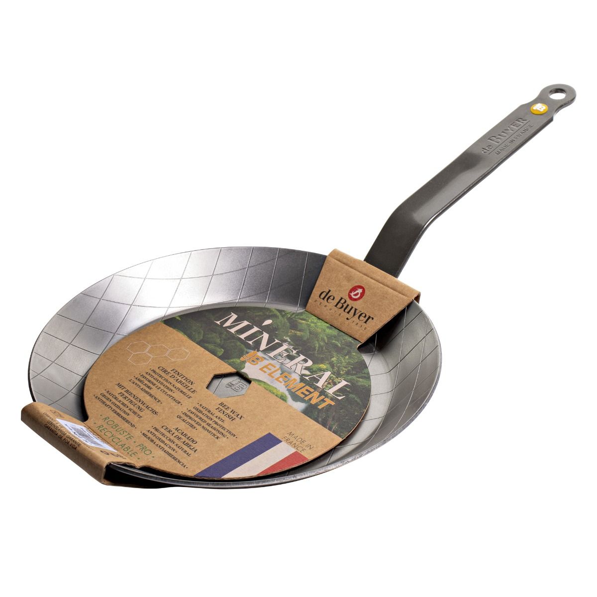 DE BUYER Mineral B 28 cm grafitová – ocelová pánev