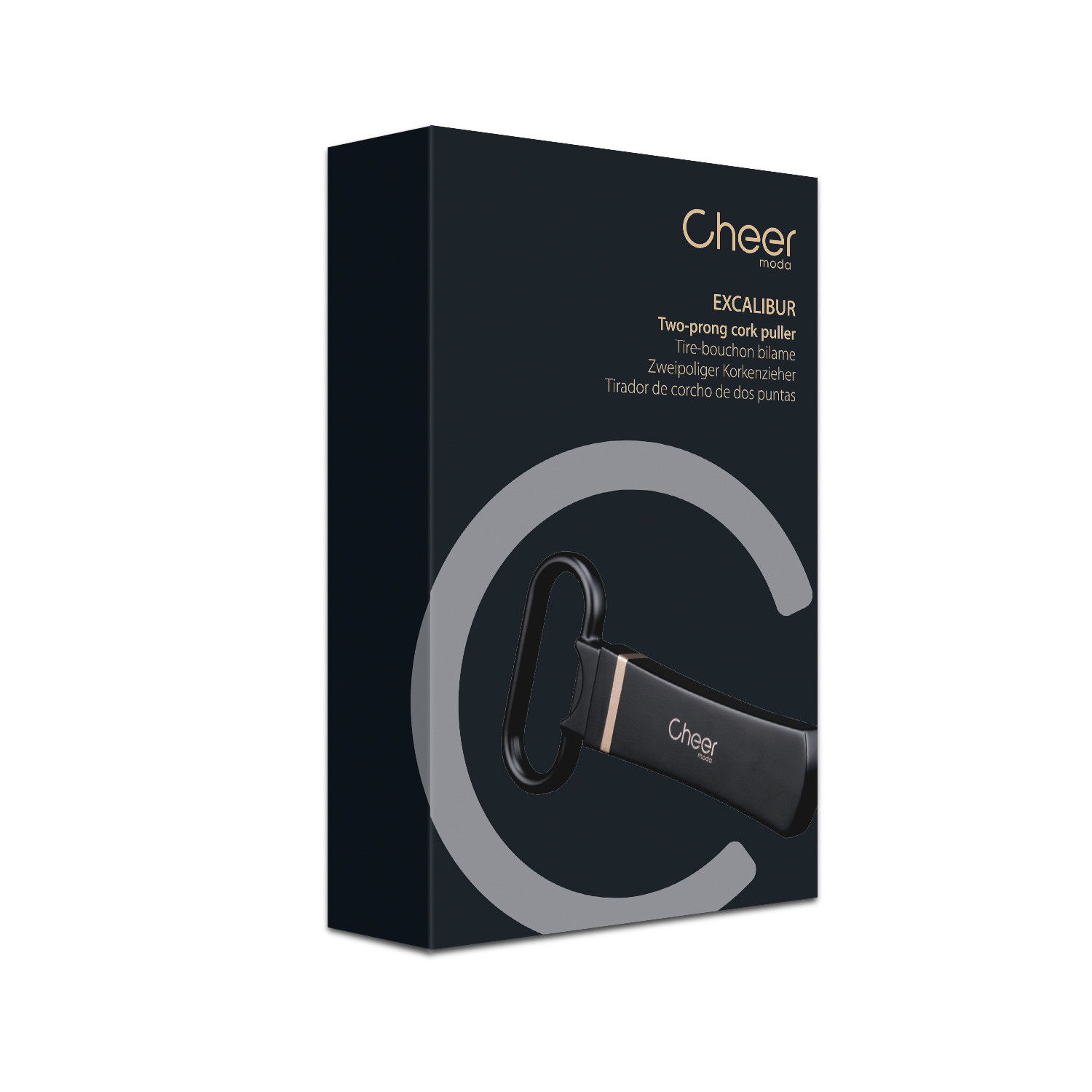 CHEER MODA Excalibur - korkociąg / otwieracz do wina ze stali nierdzewnej