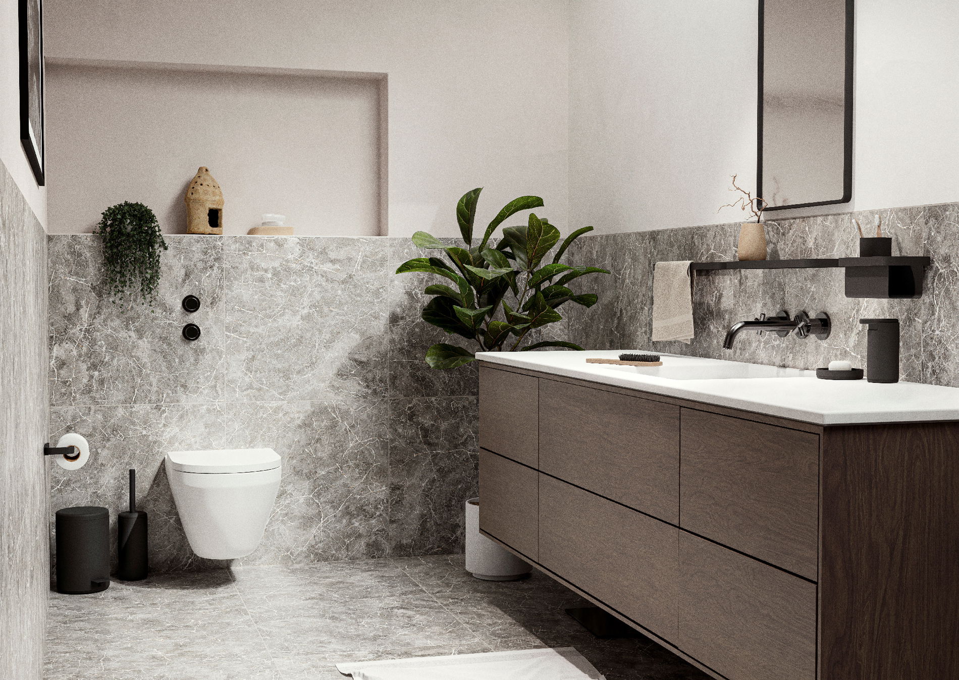 ZONE DENMARK Rim - szczotka do wc z pojemnikiem