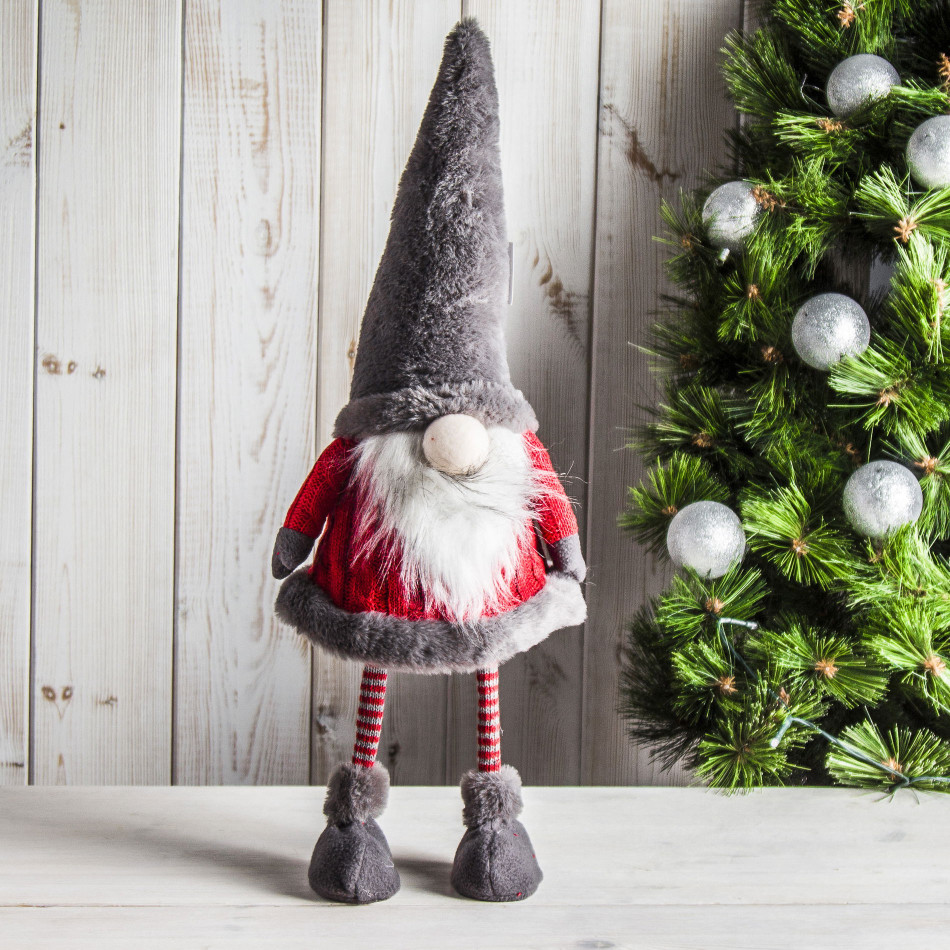 Vánoční figurka HOUPAJÍCÍ SE SKŘÍTEK NIKLAUS LED 60 cm