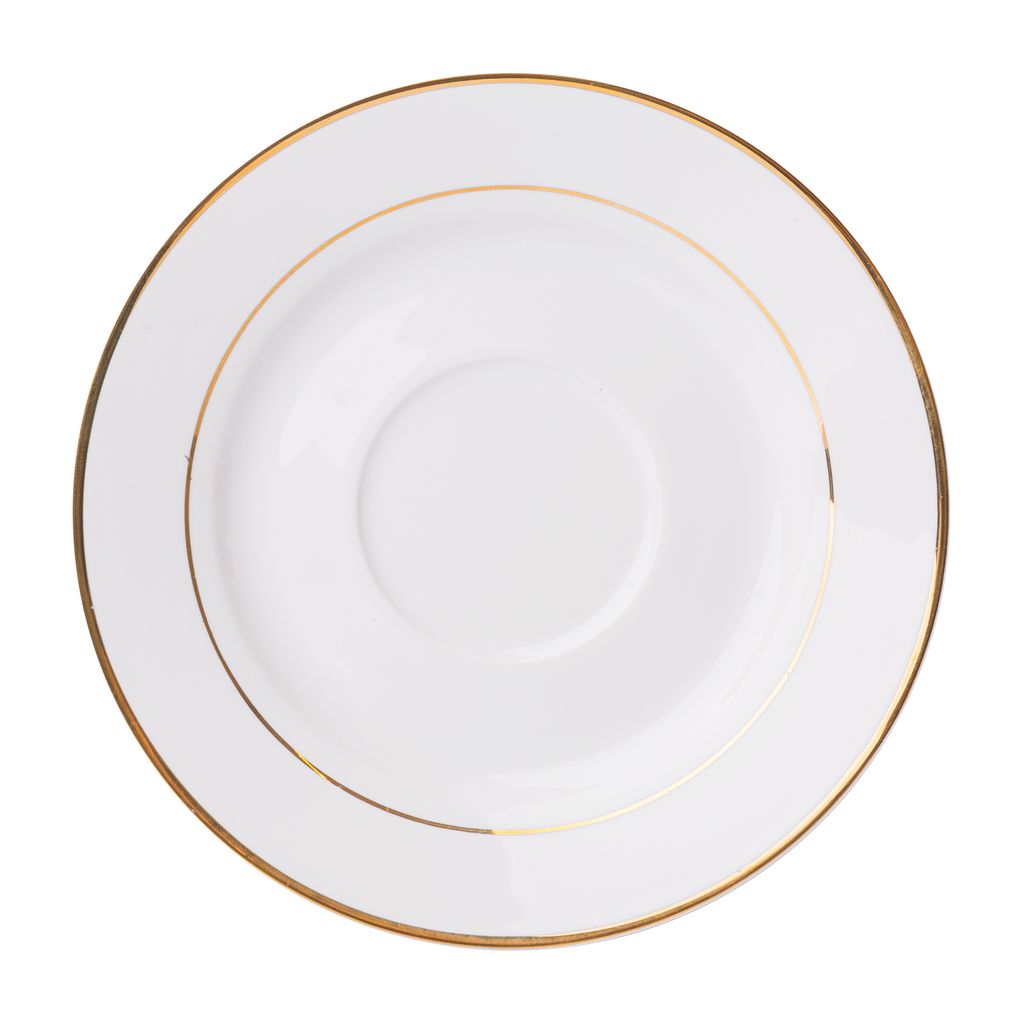 AMBITION Aura Gold 15,5 cm - talerzyk / spodek porcelanowy