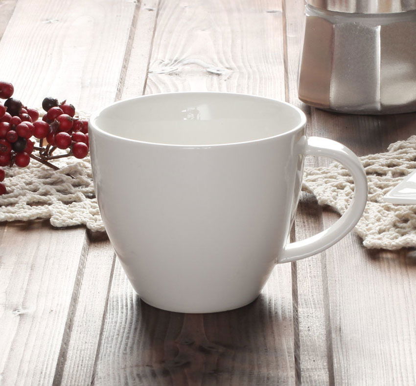 Filiżanka do kawy i herbaty porcelanowa AMBITION FALA / KUBIKO BIAŁA 200 ml Filiżanka do kawy i herbaty porcelanowa AMBITION FALA / KUBIKO BIAŁA 200 ml