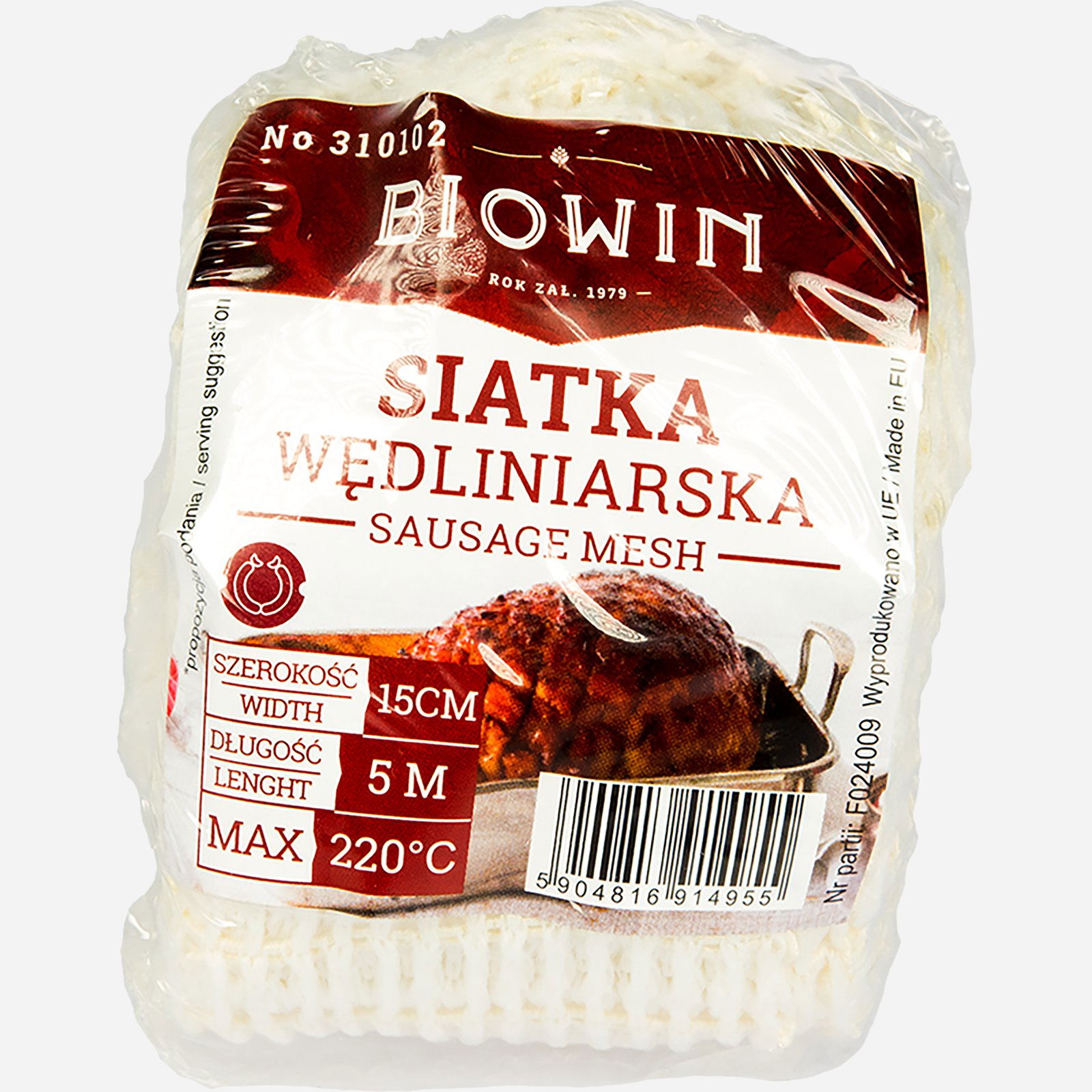 BROWIN Szynka biała 5 m - siatka wędliniarska BROWIN Szynka biała 5 m - siatka wędliniarska
