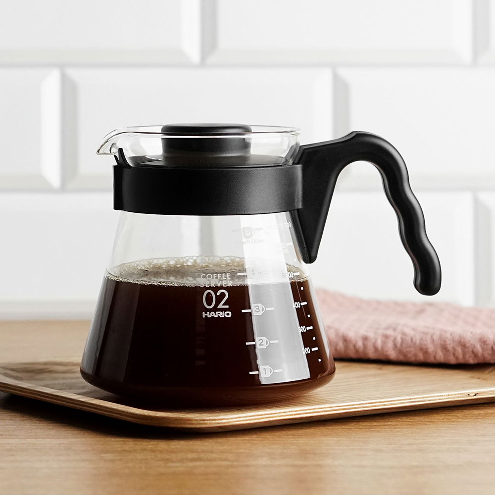 HARIO Coffee Server Black 0,7 l - dzbanek do herbaty i kawy szklany