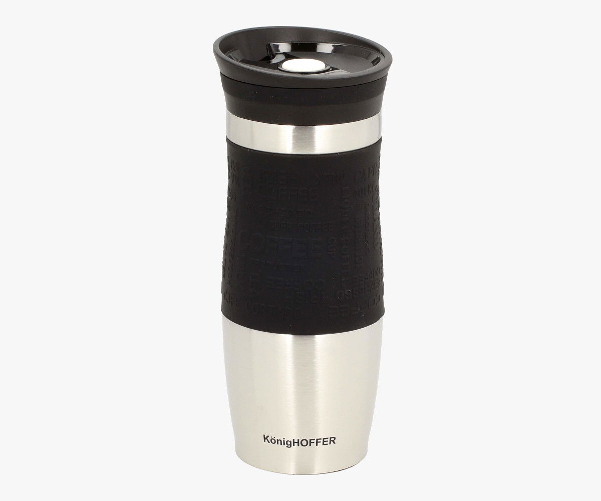 Kubek termiczny stalowy KONIGHOFFER LOARA CZARNY 400 ml