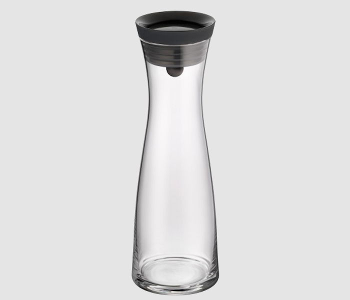 WMF Basic Wąska czarna 1 l - karafka szklana z korkiem WMF Basic Wąska czarna 1 l - karafka szklana z korkiem