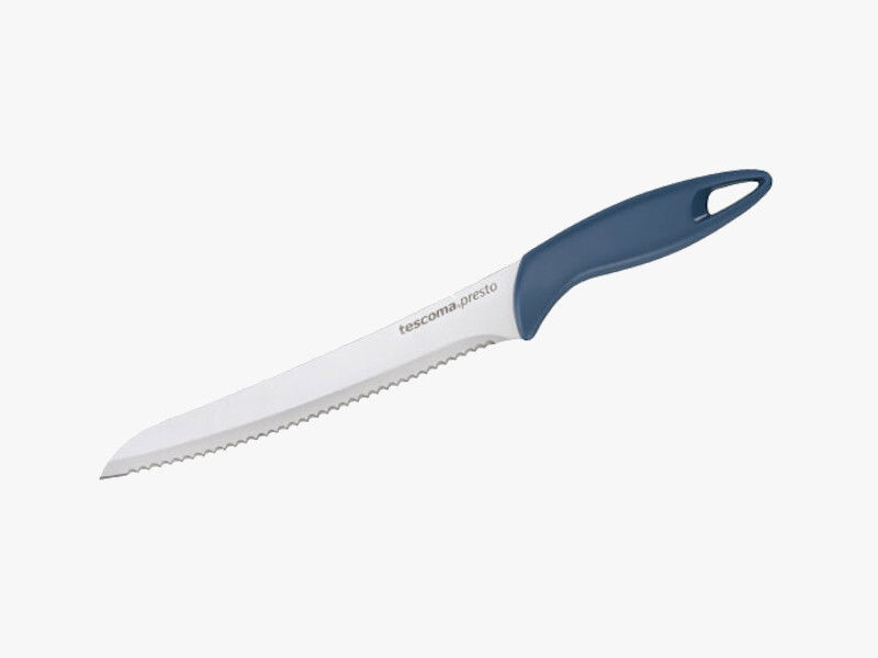 TESCOMA Presto 20 cm granatowy - nóż do krojenia chleba i pieczywa ze stali nierdzewnej