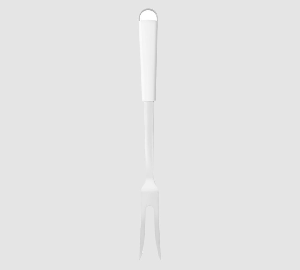 BRABANTIA Essential 34 cm biały - widelec do mięsa ze stali nierdzewnej BRABANTIA Essential 34 cm biały - widelec do mięsa ze stali nierdzewnej