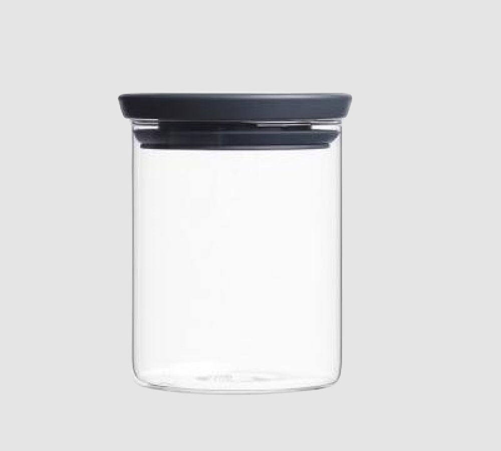 BRABANTIA Log 0,6 l grafitowy - pojemnik hermetyczny na żywność szklany BRABANTIA Log 0,6 l grafitowy - pojemnik hermetyczny na żywność szklany