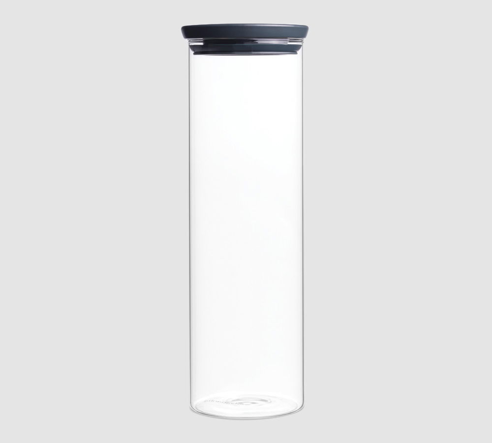 BRABANTIA Log 1,9 l grafitowy - pojemnik hermetyczny na żywność szklany BRABANTIA Log 1,9 l grafitowy - pojemnik hermetyczny na żywność szklany