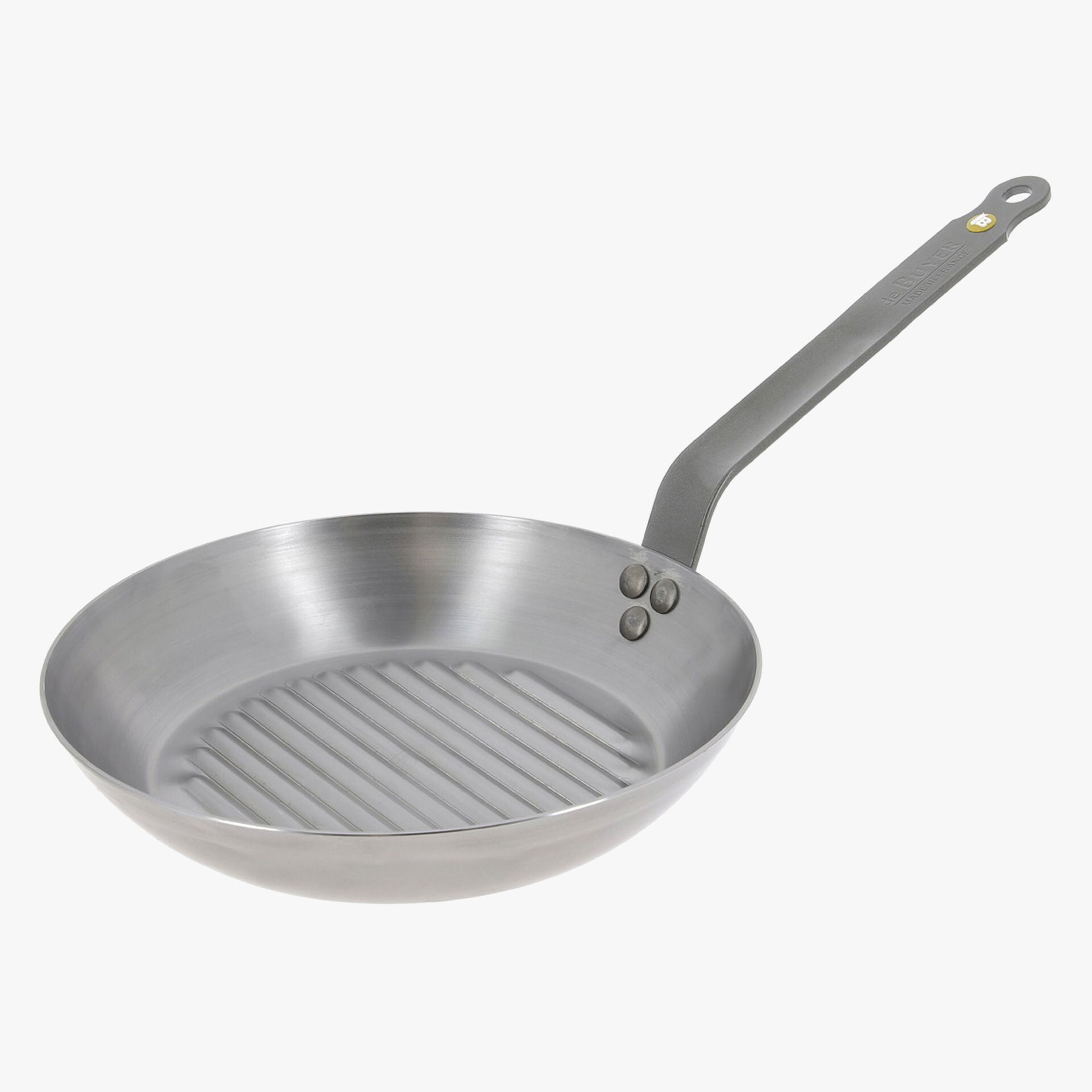 DE BUYER Mineral B Element 26 cm grafitowa - patelnia grillowa stalowa