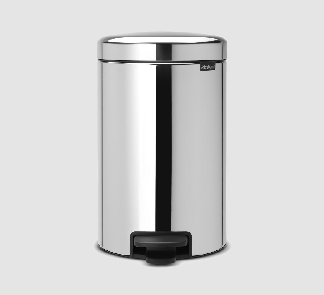 BRABANTIA Newicon 12 l srebrny - kosz na śmieci ze stali nierdzewnej z pedałem BRABANTIA Newicon 12 l srebrny - kosz na śmieci ze stali nierdzewnej z pedałem