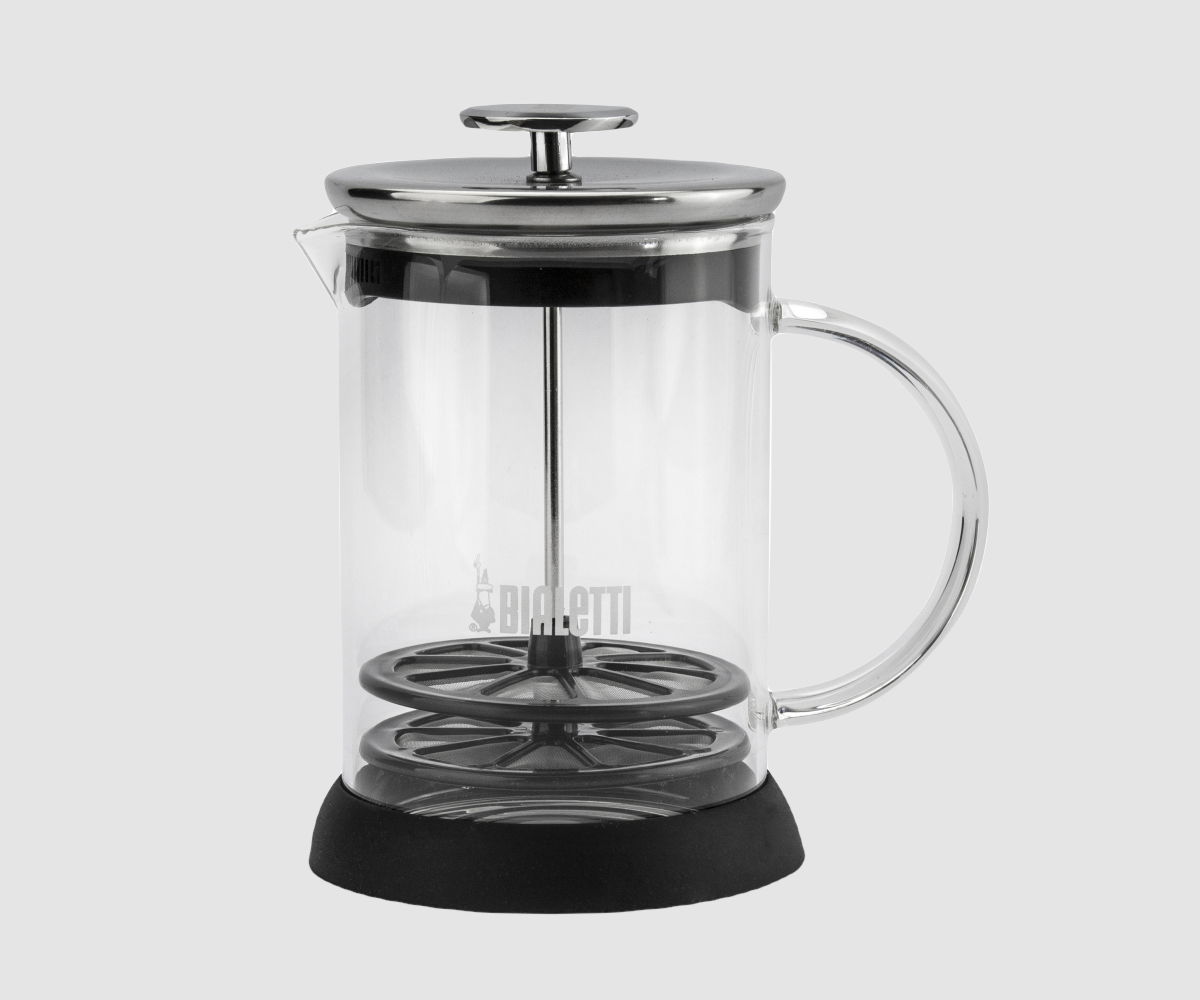 BIALETTI Cappuccinatore 1 l - spieniacz do mleka ręczny szklany