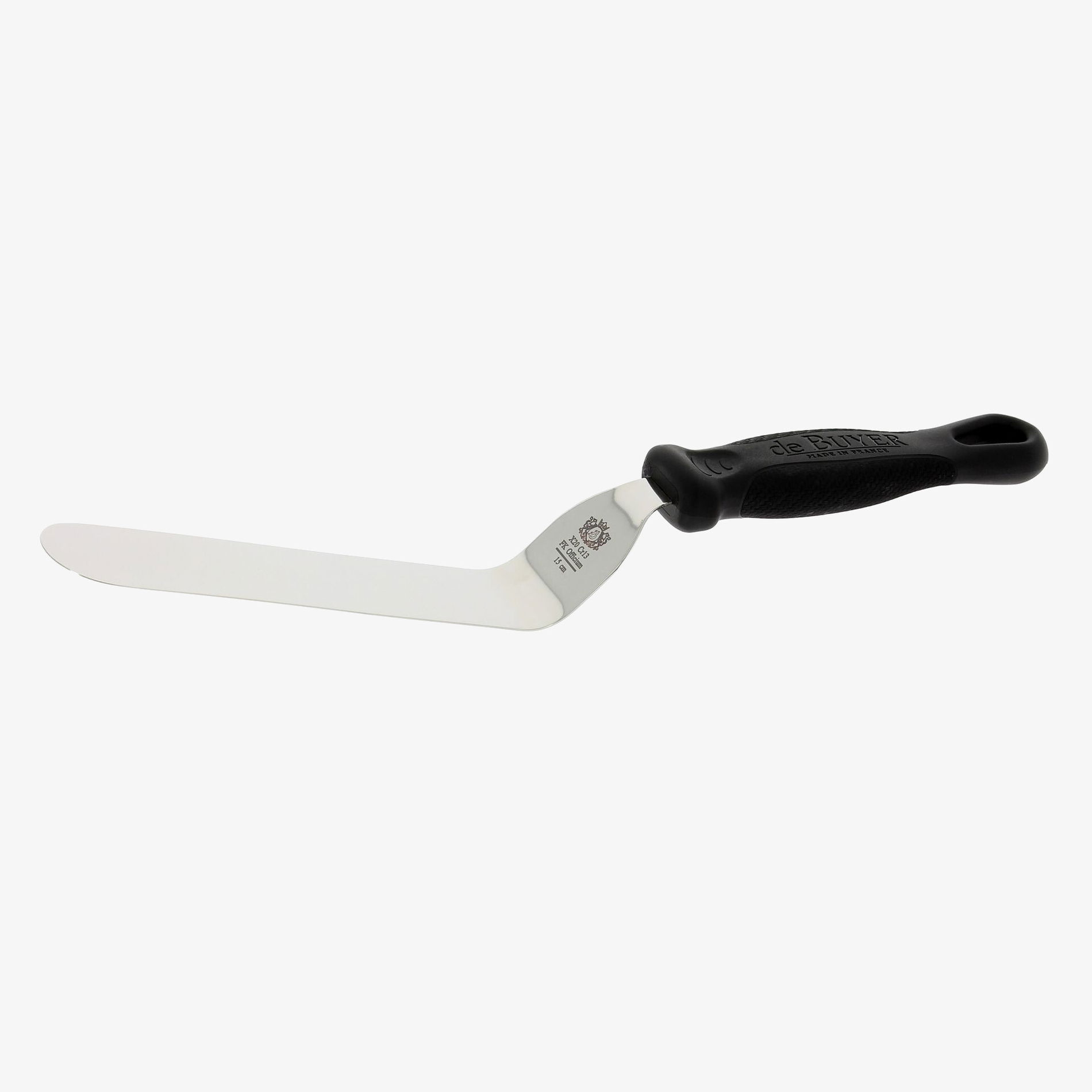 DE BUYER Fkoofficium 15 cm czarna - szpatułka do ciasta ze stali nierdzewnej