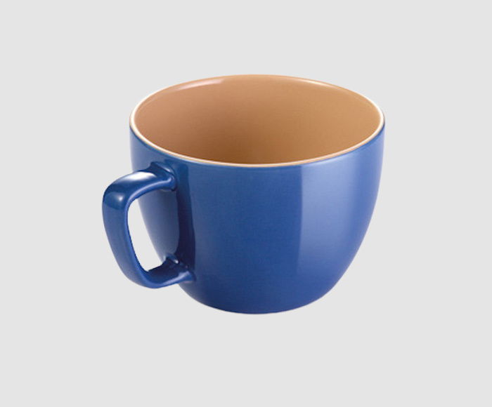 TESCOMA Crema Shine duża 600 ml niebieska - filiżanka ceramiczna