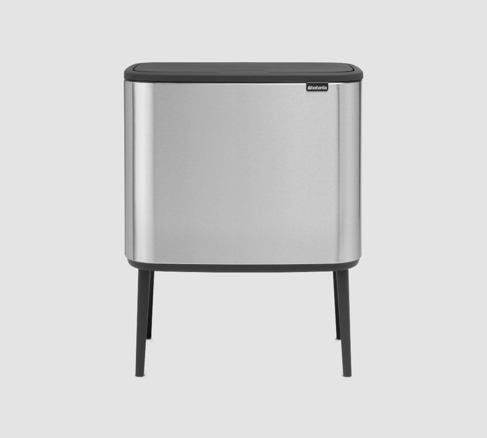 BRABANTIA Touch Bin Bo 3 x 11 l - kosz do segregacji śmieci stalowy trzykomorowy BRABANTIA Touch Bin Bo 3 x 11 l - kosz do segregacji śmieci stalowy trzykomorowy