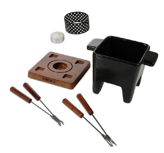 Czarny zestaw do fondue ceramiczny Boska Czarny zestaw do fondue ceramiczny Boska