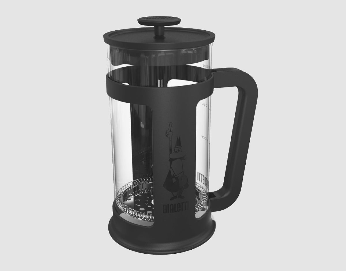 BIALETTI Coffee Press Smart 1 l czarny - french press / zaparzacz do kawy tłokowy szklany BIALETTI Coffee Press Smart 1 l czarny - french press / zaparzacz do kawy tłokowy szklany