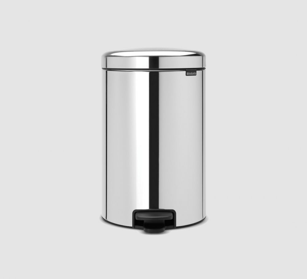 BRABANTIA Newicon 20 l srebrny - kosz na śmieci ze stali nierdzewnej z pedałem