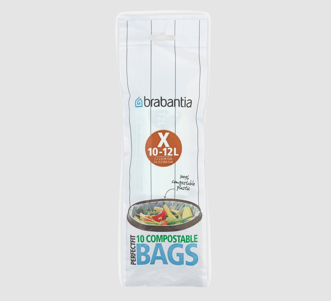 BRABANTIA Bagsy X 12 l 10 szt. zielone - worki na śmieci biodegradowalne BRABANTIA Bagsy X 12 l 10 szt. zielone - worki na śmieci biodegradowalne