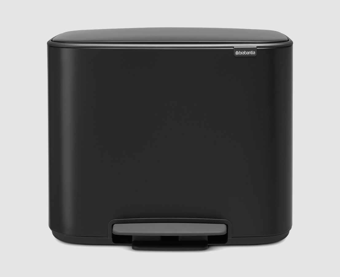 BRABANTIA Bo 36 l czarny - kosz na śmieci ze stali nierdzewnej z pedałem