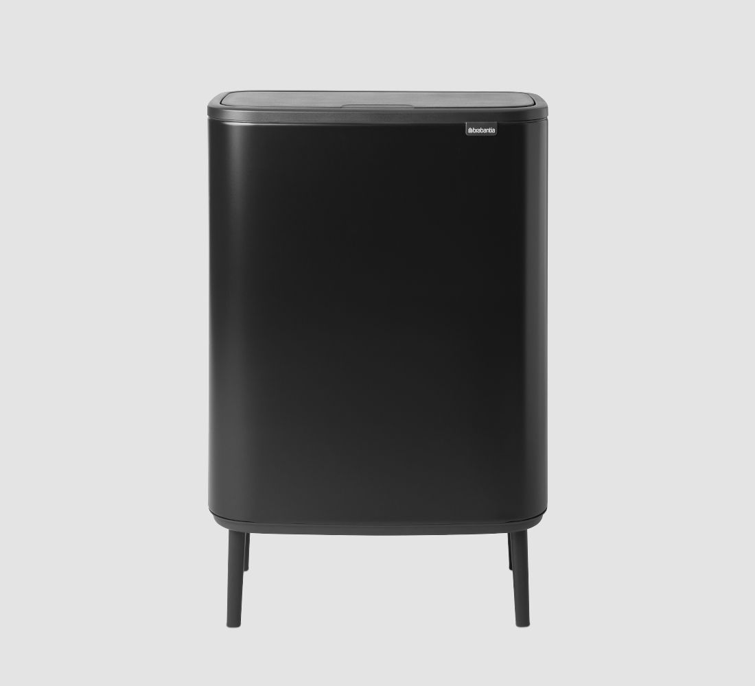 BRABANTIA Touch Bin Bo 2 x 30 l czarny - kosz do segregacji śmieci stalowy dwukomorowy BRABANTIA Touch Bin Bo 2 x 30 l czarny - kosz do segregacji śmieci stalowy dwukomorowy