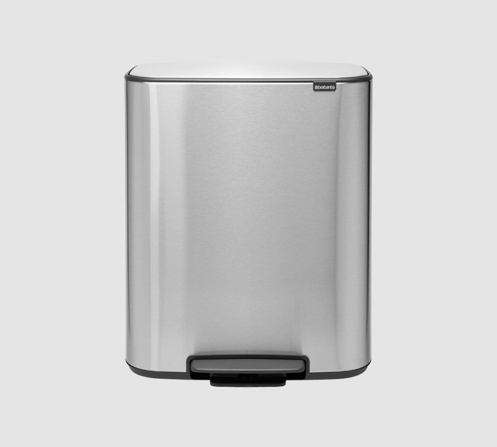 BRABANTIA Bo 2 x 30 l - kosz do segregacji śmieci ze stali nierdzewnej dwukomorowy z pedałem BRABANTIA Bo 2 x 30 l - kosz do segregacji śmieci ze stali nierdzewnej dwukomorowy z pedałem