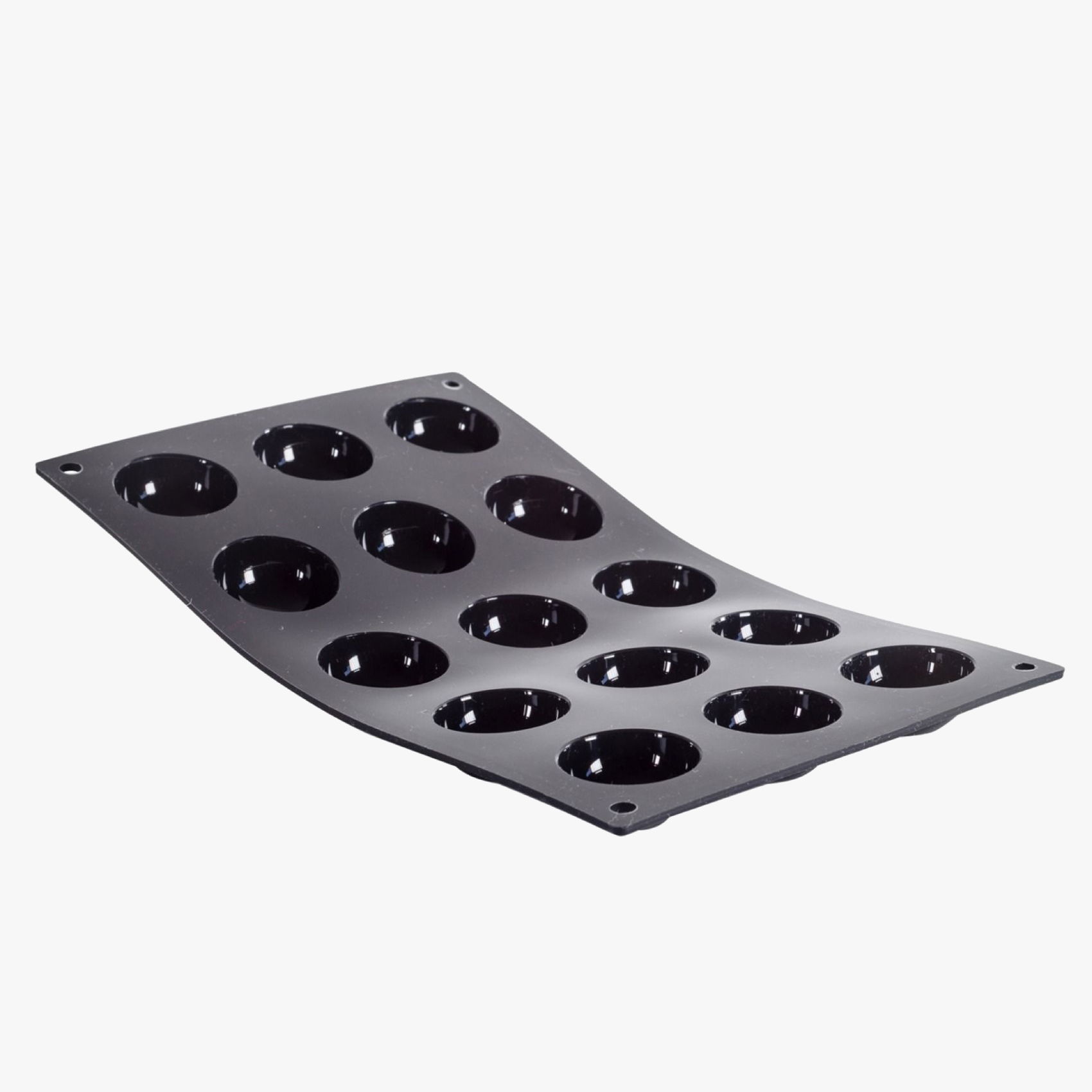 DE BUYER Moul Flex czarna - forma do 15 ciastek silikonowa