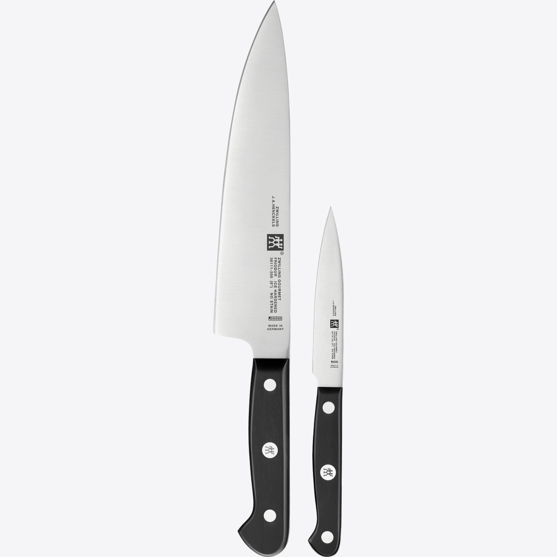 ZWILLING Gourmet 2 szt. czarne - noże kuchenne ze stali nierdzewnej