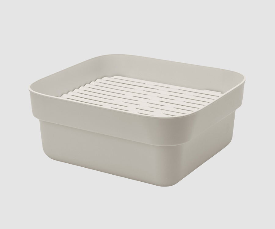 BRABANTIA SinkSide szara - suszarka z miską do naczyń plastikowa