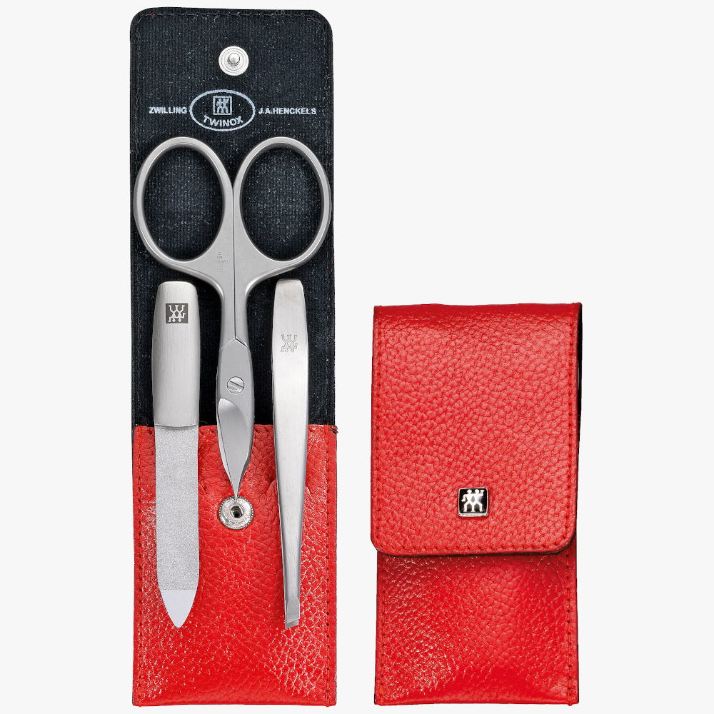 ZWILLING Twinox 4 el. czerwony - zestaw do paznokci ze stali nierdzewnej w etui ZWILLING Twinox 4 el. czerwony - zestaw do paznokci ze stali nierdzewnej w etui