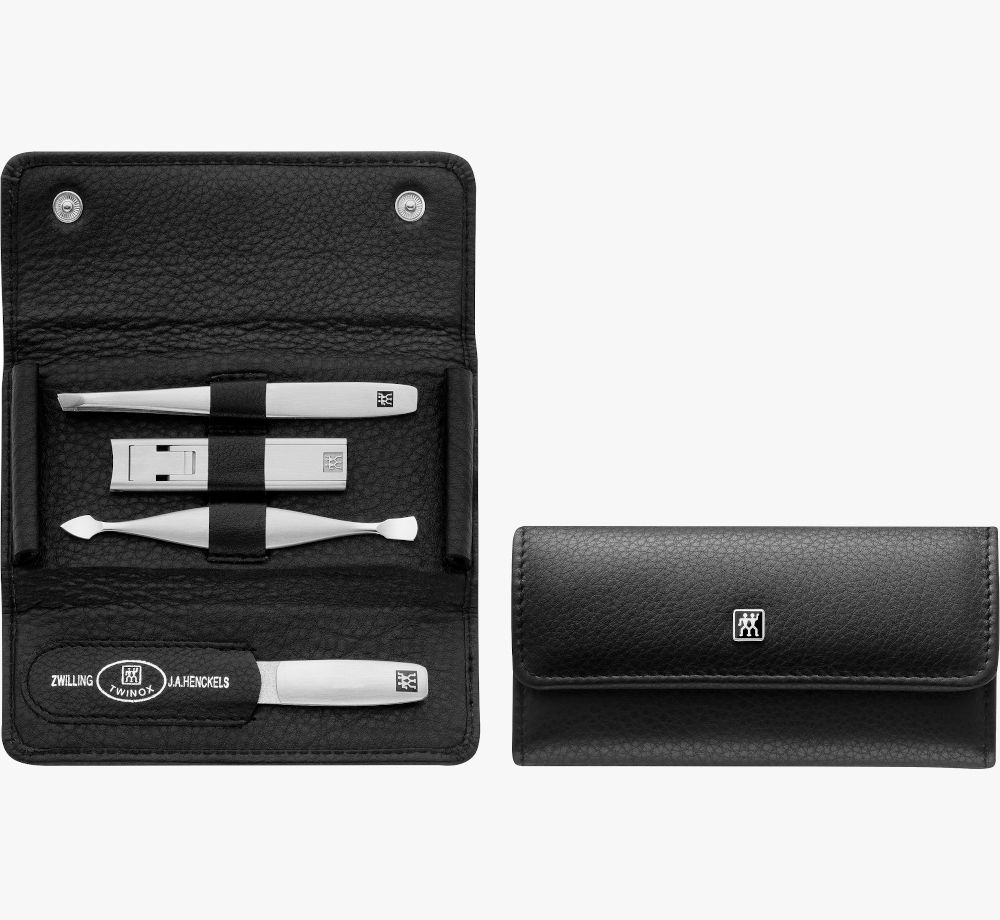 ZWILLING Twinox 5 el. czarny - zestaw do paznokci podróżny ze stali nierdzewnej w etui