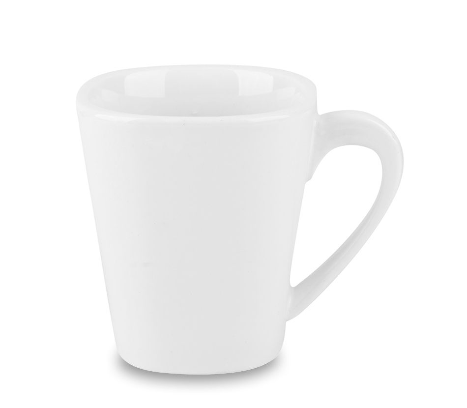 AMBITION Fala / Kubiko II 220 ml biała - filiżanka do kawy i herbaty porcelanowa