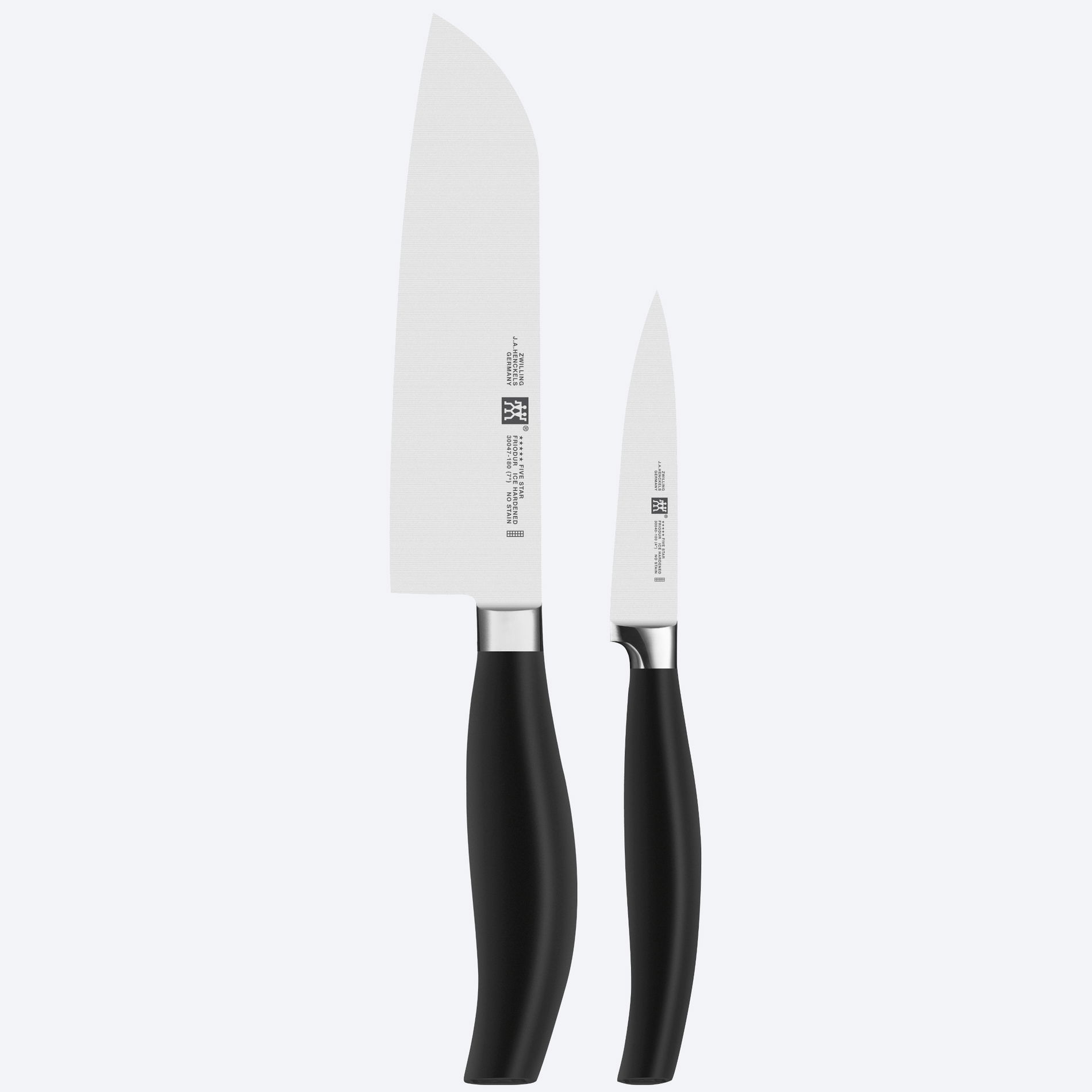 ZWILLING Five Star 2 el. czarne - zestaw noży kuchennych ze stali nierdzewnej