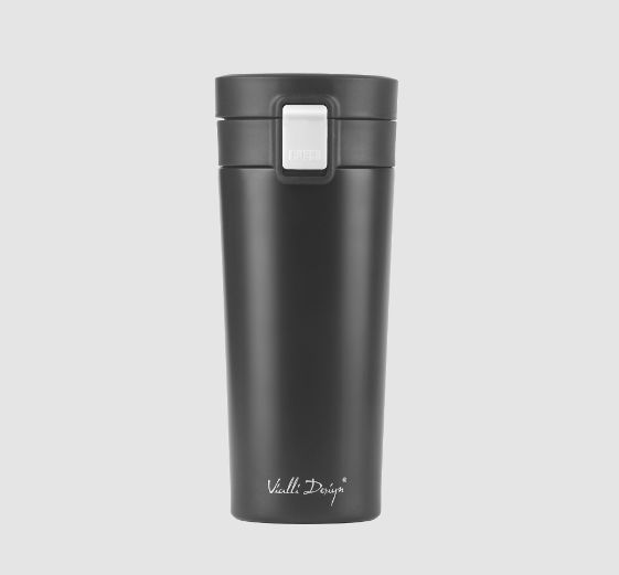 VIALLI DESIGN Fuori 400 ml grafitowy - kubek termiczny ze stali nierdzewnej VIALLI DESIGN Fuori 400 ml grafitowy - kubek termiczny ze stali nierdzewnej