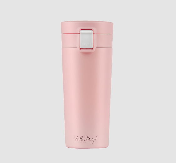 VIALLI DESIGN Fuori 400 ml jasnoróżowy - kubek termiczny ze stali nierdzewnej VIALLI DESIGN Fuori 400 ml jasnoróżowy - kubek termiczny ze stali nierdzewnej