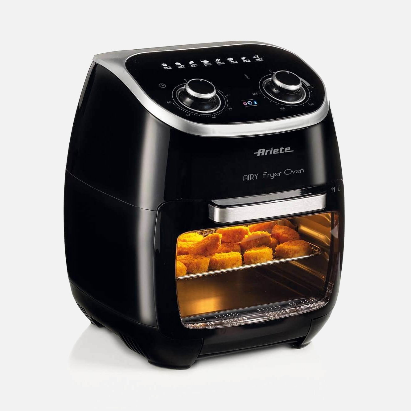 ARIETE 4619 Air Fryer Oven 2w1 2000 W czarny - mini piekarnik elektryczny metalowy z frytkownicą beztłuszczową