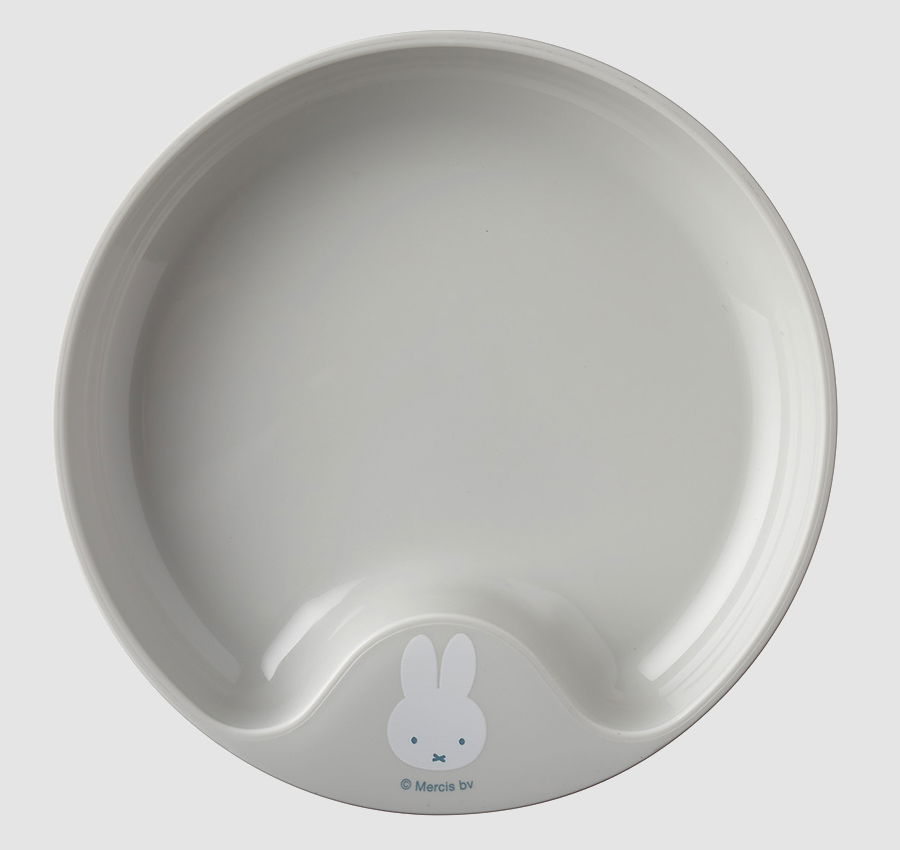 MEPAL Mio Miffy Explore 17,6 cm popielaty - talerzyk do karmienia dla dzieci płytki plastikowy