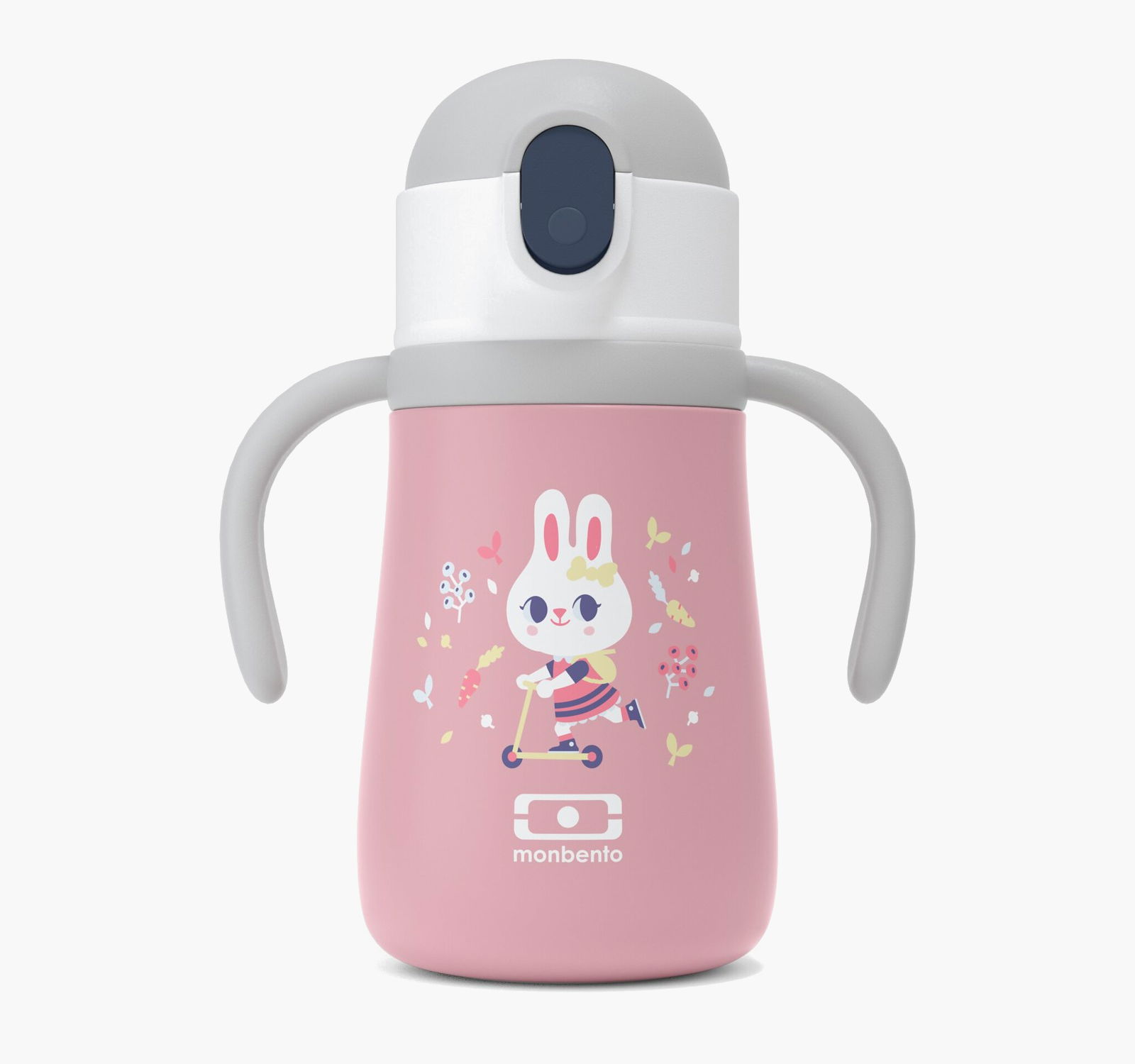 MONBENTO Stram Bunny 0,36 l różowa - butelka termiczna ze stali nierdzewnej MONBENTO Stram Bunny 0,36 l różowa - butelka termiczna ze stali nierdzewnej