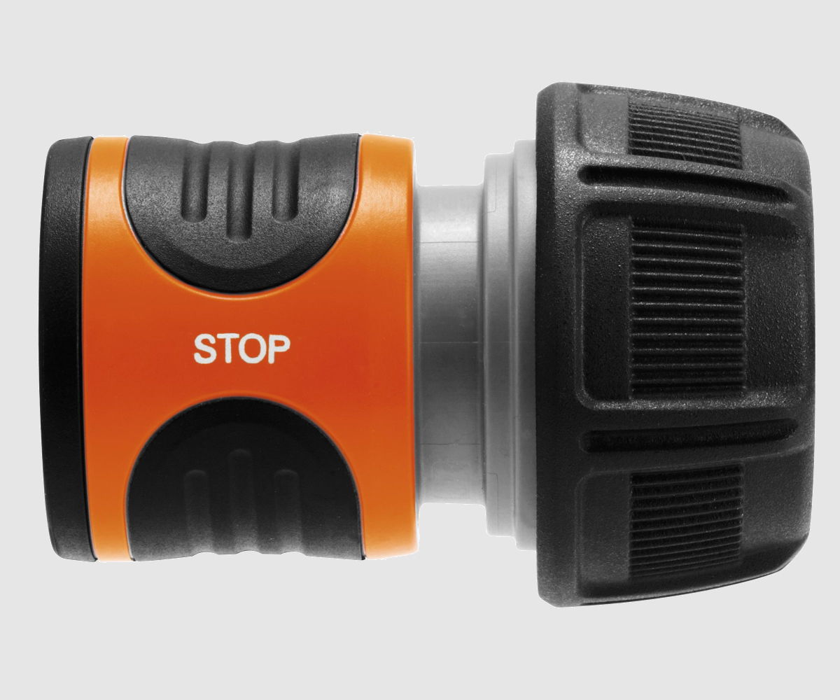 GARDENA Original System Power Grip Aqua Stop 19 mm 3/4 czarne - szybkozłącze ze stopem