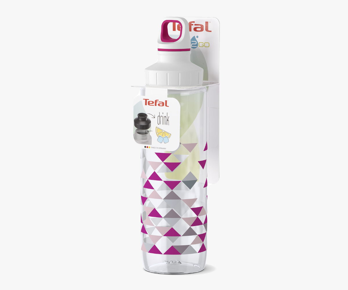 TEFAL Drink2Go 0,7 l różowy - bidon plastikowy