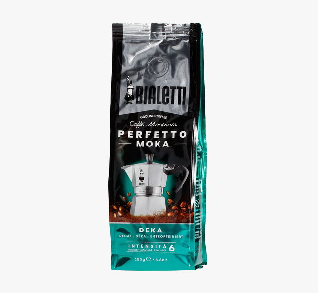 BIALETTI Perfetto Moka Deka 250g - włoska kawa mielona bezkofeinowa